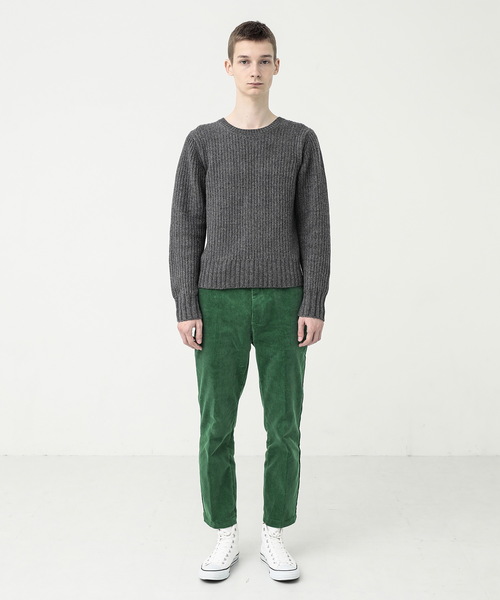 koe×THOM BROWNE（コエトムブラウン）の「MENS CREWNECK SWEATER（ニット/セーター・メンズ・グレー/レッド・SMALL/MEDIUM/LARGE）」の6枚目の写真