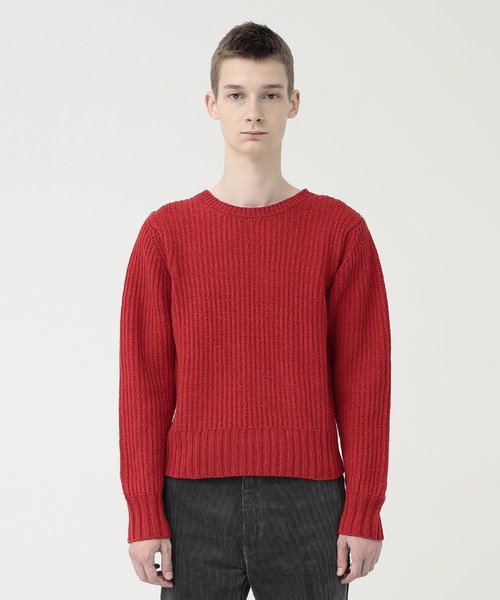 koe×THOM BROWNE（コエトムブラウン）の「MENS CREWNECK SWEATER（ニット/セーター・メンズ・グレー/レッド・SMALL/MEDIUM/LARGE）」の13枚目の写真