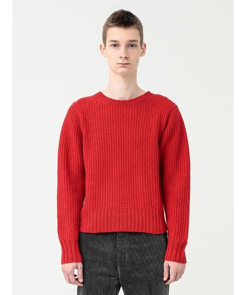 koe×THOM BROWNE（コエトムブラウン）の「MENS CREWNECK SWEATER（ニット/セーター・メンズ・グレー/レッド・SMALL/MEDIUM/LARGE）」の15枚目の写真