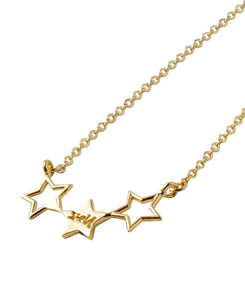 X-girl（エックスガール）の「STARS NECKLACE（ネックレス・レディース・シルバー/ゴールド・ONE SIZE）」の2枚目の写真