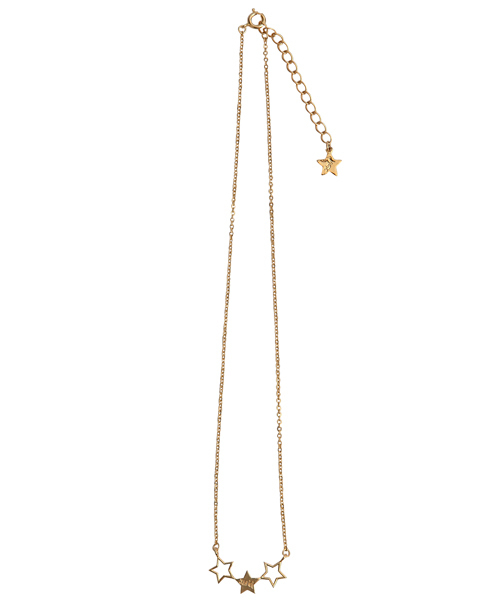 X-girl（エックスガール）の「STARS NECKLACE（ネックレス・レディース・シルバー/ゴールド・ONE SIZE）」の4枚目の写真