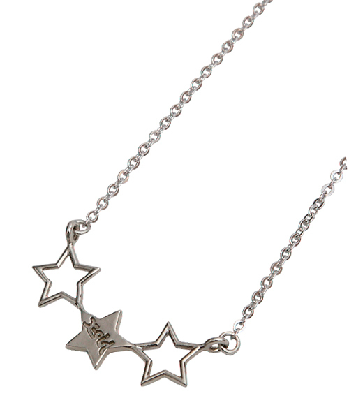 X-girl（エックスガール）の「STARS NECKLACE（ネックレス・レディース・シルバー/ゴールド・ONE SIZE）」の3枚目の写真