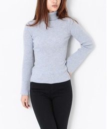 袖スナップ釦ニットTOP