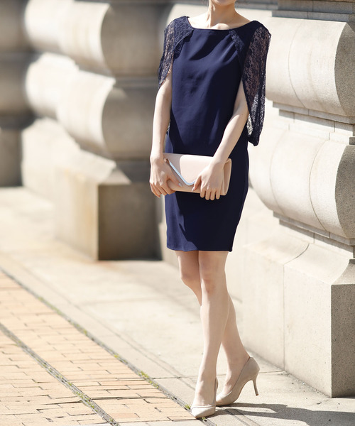 Doula Doula（ドゥーラドゥーラ）の「レースワンピースドレス（ドレス・レディース・ブラック/グレー/ベージュ/ネイビー・M/L）」の4枚目の写真