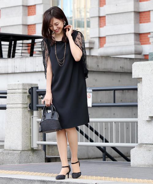 Doula Doula（ドゥーラドゥーラ）の「レースワンピースドレス（ドレス・レディース・ブラック/グレー/ベージュ/ネイビー・M/L）」の9枚目の写真