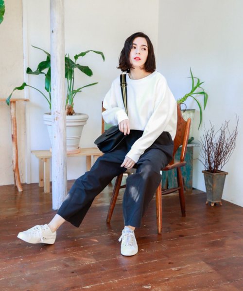 tシャツ ゆるシルエットバックヘンリーカットプルオーバー レディース ロンT Tシャツ ゆるTシャツ ビッグTシャツ レディース 長袖