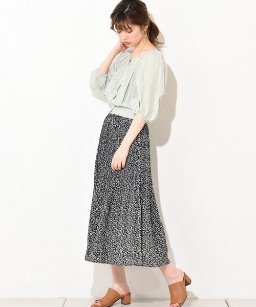 natural couture（ナチュラルクチュール）の「ドットドビーボリューム袖ブラウス（シャツ/ブラウス・レディース・ベージュ/オフホワイト/ミント/ピンクベージュ・FREE）」の11枚目の写真