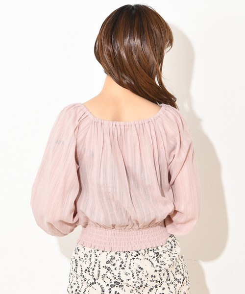 natural couture（ナチュラルクチュール）の「ドットドビーボリューム袖ブラウス（シャツ/ブラウス・レディース・ベージュ/オフホワイト/ミント/ピンクベージュ・FREE）」の19枚目の写真