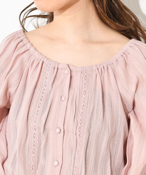 natural couture（ナチュラルクチュール）の「ドットドビーボリューム袖ブラウス（シャツ/ブラウス・レディース・ベージュ/オフホワイト/ミント/ピンクベージュ・FREE）」の20枚目の写真