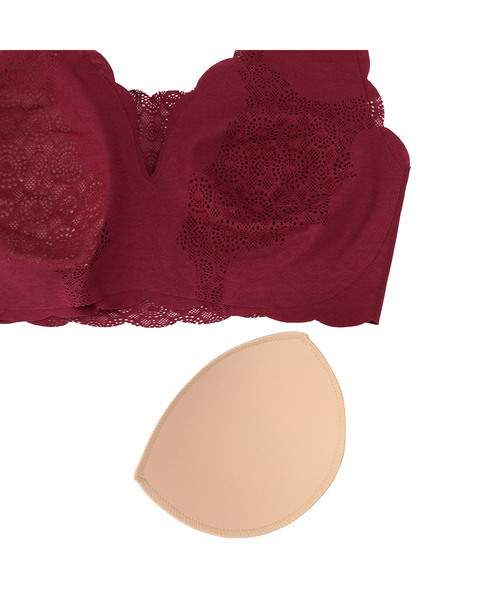 Sloggi(スロギー)の「レースタイプ(スロギーG057) カップ付きハーフトップ sloggi G057 N-Top(ブラジャー・レディース・ライトブルー/ライトベージュ・M/L/S)」の8枚目の写真