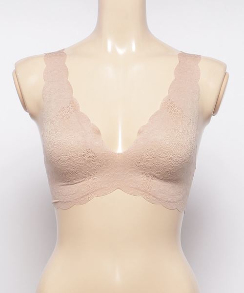 Sloggi(スロギー)の「レースタイプ(スロギーG057) カップ付きハーフトップ sloggi G057 N-Top(ブラジャー・レディース・ライトブルー/ライトベージュ・M/L/S)」の10枚目の写真