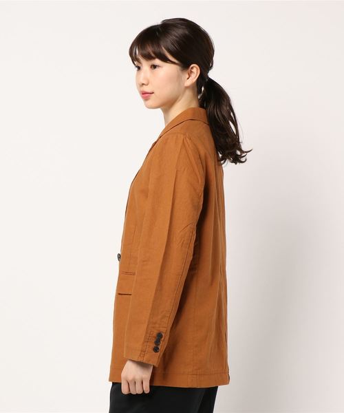 LOWRYS FARM（ローリーズファーム）の「アサコンＳＥＴＵＰ／ジャケット　838537（テーラードジャケット・レディース・ブラウン/アイボリー/グリーン・FREE）」の5枚目の写真