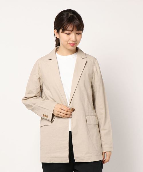 LOWRYS FARM（ローリーズファーム）の「アサコンＳＥＴＵＰ／ジャケット　838537（テーラードジャケット・レディース・ブラウン/アイボリー/グリーン・FREE）」の16枚目の写真