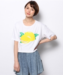 WEGO | WEGO/フルーツ柄クロップドTシャツ(Tシャツ/カットソー)