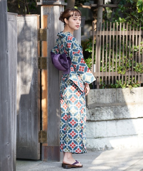 Sevendays Sunday セブンデイズサンデイ の 花菱七宝柄浴衣 浴衣 Wear Sevendays Sunday セブンデイズサンデイ の 花菱七宝柄浴衣 浴衣 Wear