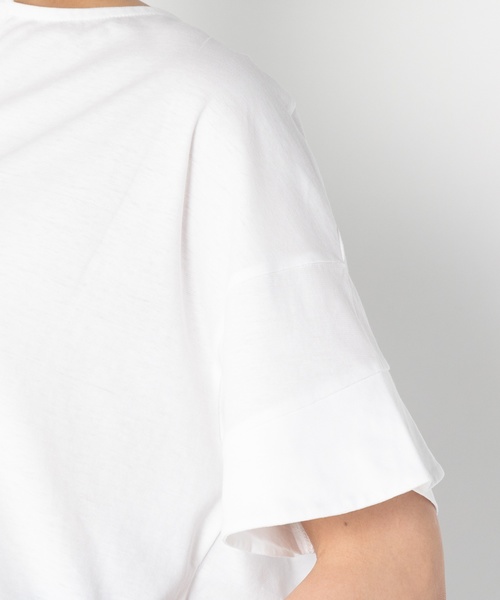 HELIOPOLE(エリオポール)の「【吸湿速乾】 スキッパー プルオーバー(Tシャツ/カットソー・レディース・ホワイト/ブラック/ベージュ/クリーム・38)」の10枚目の写真