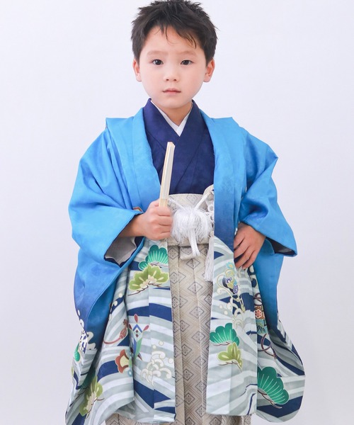 七五三 5歳 絵羽織袴セット 110cm ③ 5歳 七五三 絵羽 羽織袴 12点セット（着物）｜KYOETSU（キョウエツ）の