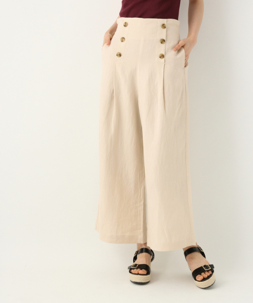 Global Work グローバルワーク の リネンボタンワイドパンツ その他パンツ Wear