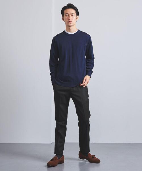 UNITED ARROWS（ユナイテッドアローズ）の「＜UNITED ARROWS＞ ライトサキソニー ノープリーツ テーパード†◆（スラックス・メンズ・ネイビー/ブラック/グレー・46/52/42/44/50/48/54）」の7枚目の写真