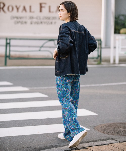 Munich（ミューニック）の「ワンウォッシュデニムノーカラーブルゾン（デニムジャケット・レディース・インディゴブルー・S/XS）」の18枚目の写真