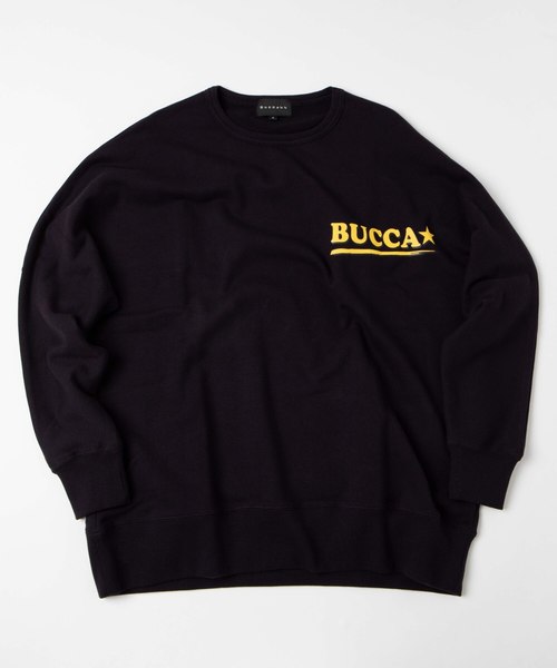 BUCCA 44（ブッカフォーティーフォー）の「【BUCCA 44】3段ロゴドルマンクルーネックスウェット（スウェット・メンズ・ホワイト/ブラック・MEDIUM/LARGE/X-LARGE/XX-LARGE/XXX-LARGE）」の9枚目の写真
