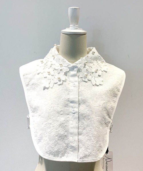 Narcissus（ナルシス）の「【Narcissu】パールフラワー付け襟（付け襟・レディース・ホワイト・FREE）」の3枚目の写真