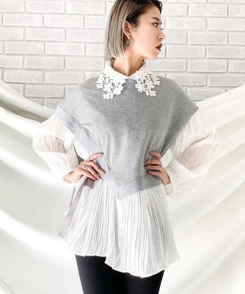 Narcissus（ナルシス）の「【Narcissu】パールフラワー付け襟（付け襟・レディース・ホワイト・FREE）」の5枚目の写真