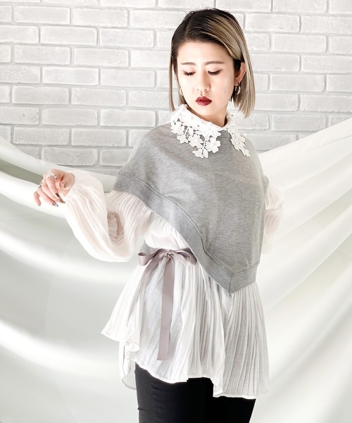 Narcissus（ナルシス）の「【Narcissu】パールフラワー付け襟（付け襟・レディース・ホワイト・FREE）」の4枚目の写真