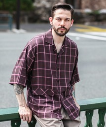 STUDIOUS シャツ　ウィメンズ　ブラウンシャツ　ブラウン　サテン風 レディースモデル サテンシャツ ブラウン・全36色カラーシャツ