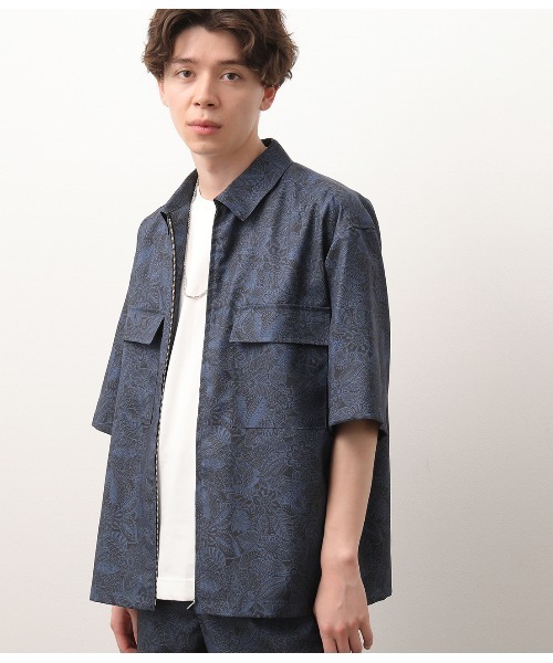 JUNRED(ジュンレッド)の「【セットアップ対応】オリジナルペイズリープリントブルゾン(ブルゾン・メンズ・ブラック/ネイビー・M/L)」の1枚目の写真