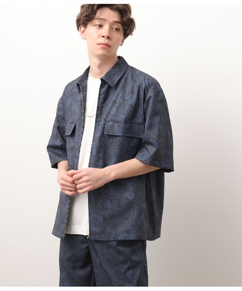 JUNRED(ジュンレッド)の「【セットアップ対応】オリジナルペイズリープリントブルゾン(ブルゾン・メンズ・ブラック/ネイビー・M/L)」の6枚目の写真