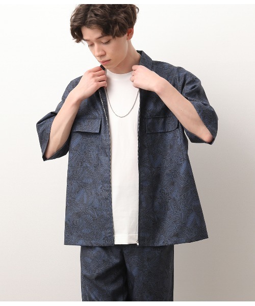 JUNRED(ジュンレッド)の「【セットアップ対応】オリジナルペイズリープリントブルゾン(ブルゾン・メンズ・ブラック/ネイビー・M/L)」の14枚目の写真