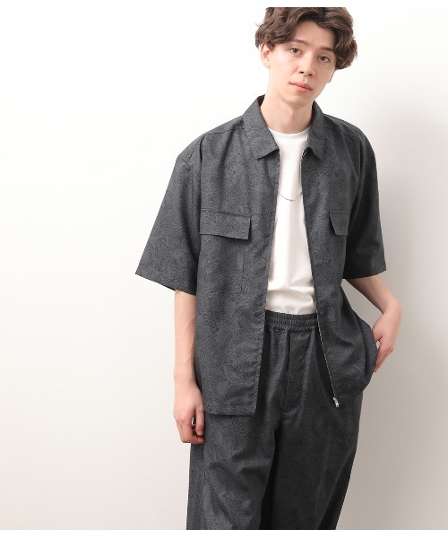 JUNRED(ジュンレッド)の「【セットアップ対応】オリジナルペイズリープリントブルゾン(ブルゾン・メンズ・ブラック/ネイビー・M/L)」の12枚目の写真