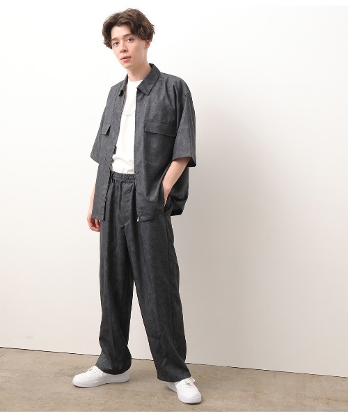 JUNRED(ジュンレッド)の「【セットアップ対応】オリジナルペイズリープリントブルゾン(ブルゾン・メンズ・ブラック/ネイビー・M/L)」の4枚目の写真