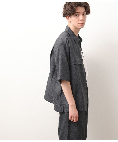 JUNRED(ジュンレッド)の「【セットアップ対応】オリジナルペイズリープリントブルゾン(ブルゾン・メンズ・ブラック/ネイビー・M/L)」の3枚目の写真