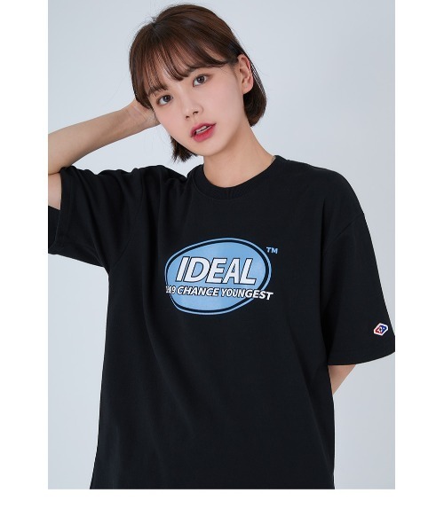 ACOVER(オコボ)の「『ACOVER』CIRCLE IDEAL T-SHIRTS/フロントサークルロゴデザインクルーネック半袖Tシャツ/カットソー(Tシャツ/カットソー・レディース・ホワイト/ブラック/パープル/ブルー・MEDIUM/LARGE)」の2枚目の写真