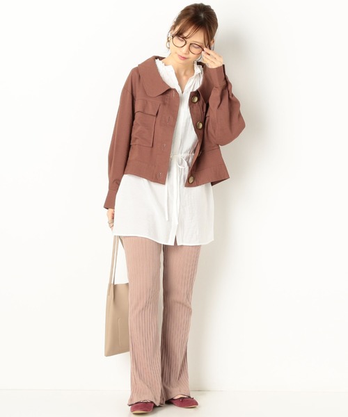 archives（アルシーヴ）の「シアーモックネックブラウス（シャツ/ブラウス・レディース・オフホワイト/ブルー/ミント/ピンク系その他・MEDIUM）」の16枚目の写真