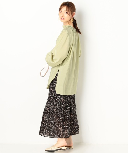 archives（アルシーヴ）の「シアーモックネックブラウス（シャツ/ブラウス・レディース・オフホワイト/ブルー/ミント/ピンク系その他・MEDIUM）」の19枚目の写真