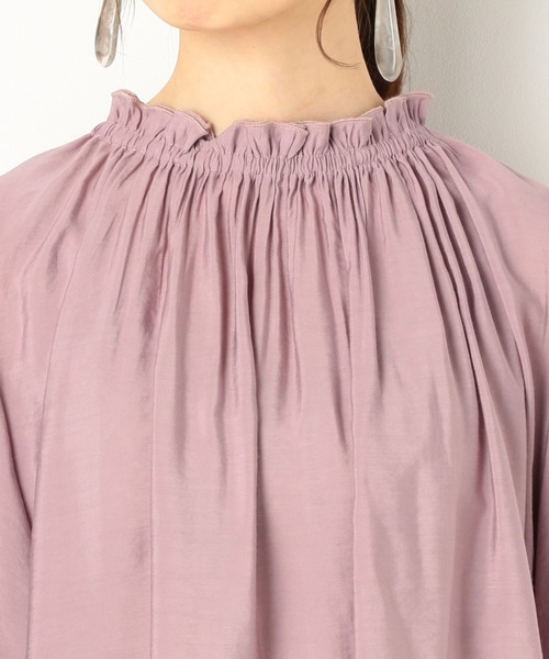 archives（アルシーヴ）の「シアーモックネックブラウス（シャツ/ブラウス・レディース・オフホワイト/ブルー/ミント/ピンク系その他・MEDIUM）」の11枚目の写真