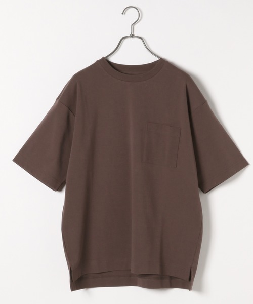 LAKOLE（ラコレ）の「度詰めスムースTシャツ / LAKOLE（Tシャツ/カットソー・メンズ・ホワイト/ブラウン/グレイッシュベージュ/グリーン/ダークネイビー・SMALL/MEDIUM/LARGE）」の6枚目の写真