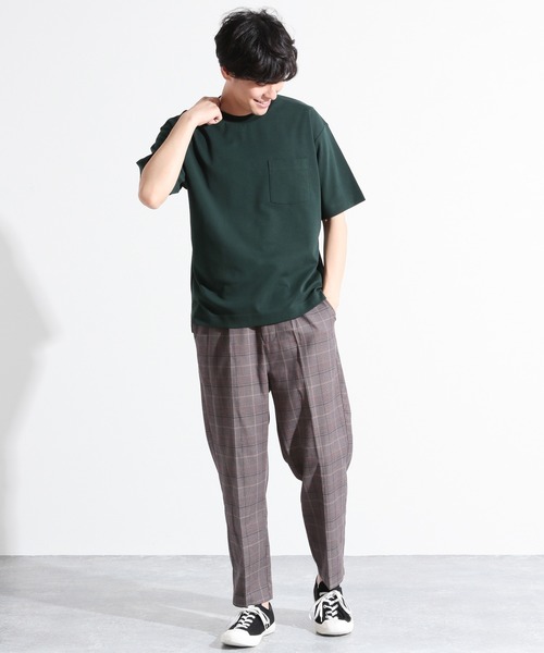 LAKOLE（ラコレ）の「度詰めスムースTシャツ / LAKOLE（Tシャツ/カットソー・メンズ・ホワイト/ブラウン/グレイッシュベージュ/グリーン/ダークネイビー・SMALL/MEDIUM/LARGE）」の9枚目の写真