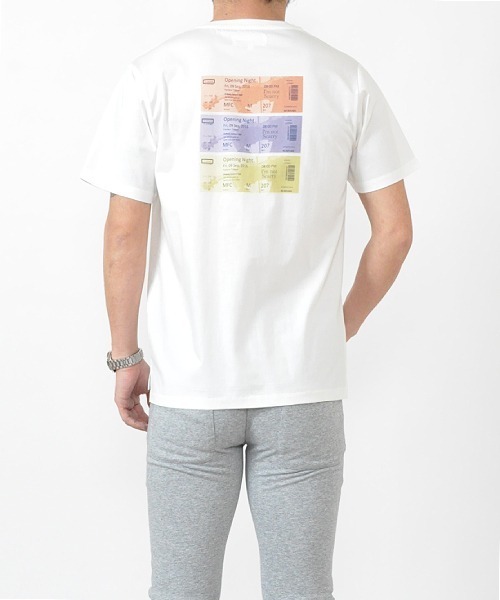 Hub&Spoke(ハブアンドスポーク)の「シルケットコットンバックプリントTシャツ(Tシャツ/カットソー・メンズ・ミント/グレー/オフホワイト・MEDIUM/LARGE/X-LARGE)」の5枚目の写真