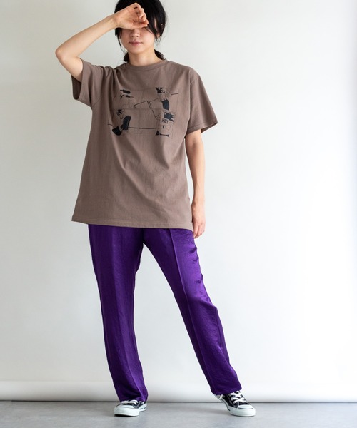ottilie(オティーリエ)の「4コマプリントTシャツ(Tシャツ/カットソー・レディース・オフホワイト/モカ・FREE)」の17枚目の写真