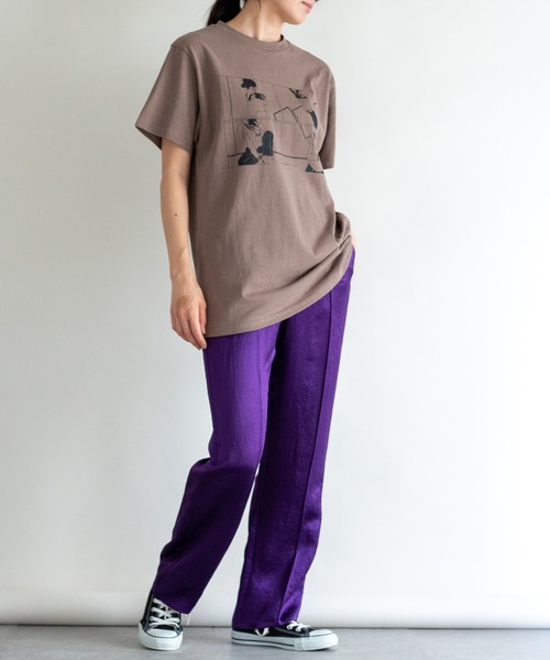 ottilie(オティーリエ)の「4コマプリントTシャツ(Tシャツ/カットソー・レディース・オフホワイト/モカ・FREE)」の14枚目の写真