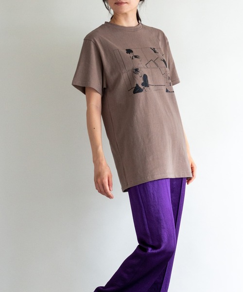 ottilie(オティーリエ)の「4コマプリントTシャツ(Tシャツ/カットソー・レディース・オフホワイト/モカ・FREE)」の13枚目の写真