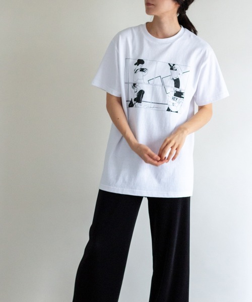 ottilie(オティーリエ)の「4コマプリントTシャツ(Tシャツ/カットソー・レディース・オフホワイト/モカ・FREE)」の22枚目の写真