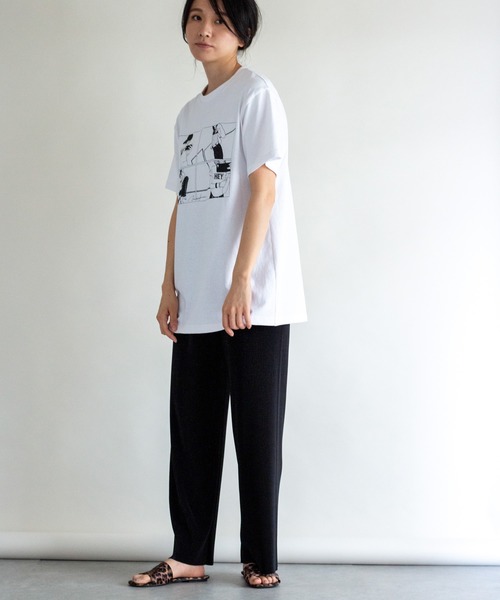 ottilie(オティーリエ)の「4コマプリントTシャツ(Tシャツ/カットソー・レディース・オフホワイト/モカ・FREE)」の21枚目の写真