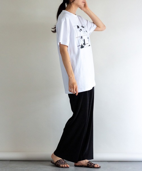 ottilie(オティーリエ)の「4コマプリントTシャツ(Tシャツ/カットソー・レディース・オフホワイト/モカ・FREE)」の19枚目の写真