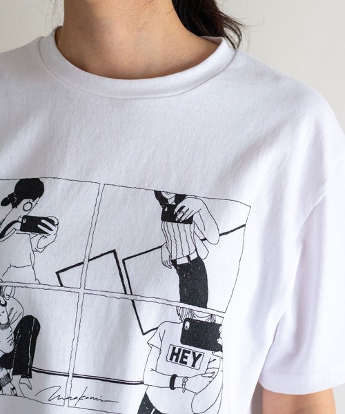 ottilie(オティーリエ)の「4コマプリントTシャツ(Tシャツ/カットソー・レディース・オフホワイト/モカ・FREE)」の10枚目の写真