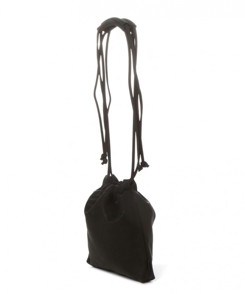 LAKOLE（ラコレ）の「フェイクレザー巾着ショルダーバッグ / LAKOLE（ショルダーバッグ・メンズ・ホワイト/ブラック/ベージュ・FREE）」の11枚目の写真